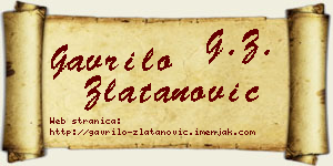 Gavrilo Zlatanović vizit kartica